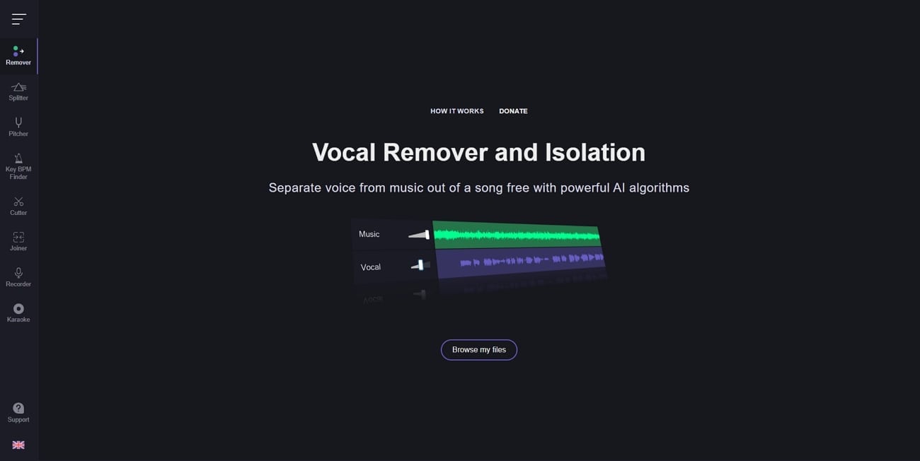 vocalremover org 人聲去除