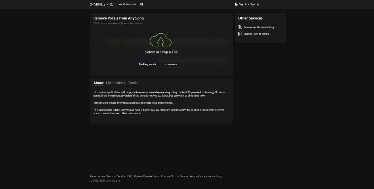 x minus pro vocal remover