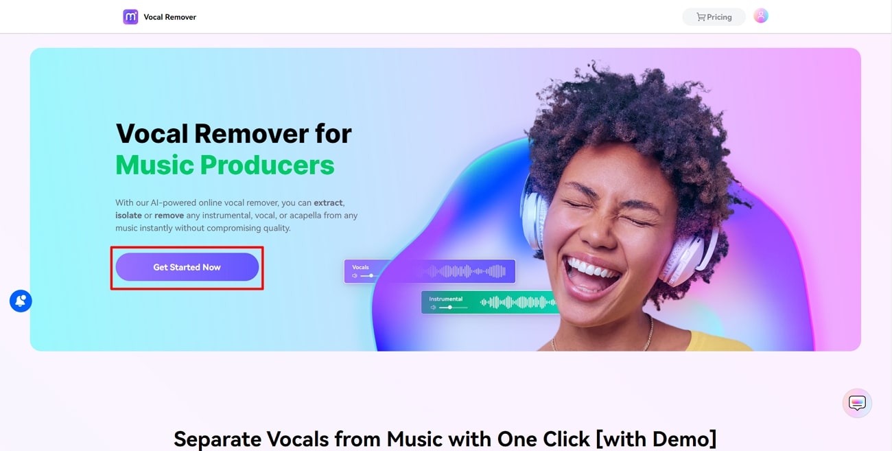 open vocal remover on browser