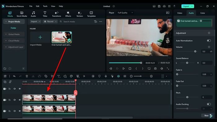 add video to timeline