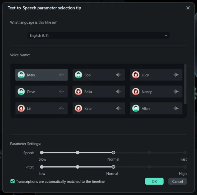 interfaccia dell'editor video filmora