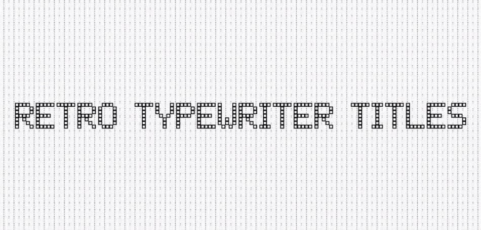 retro typewriter titles after effects template