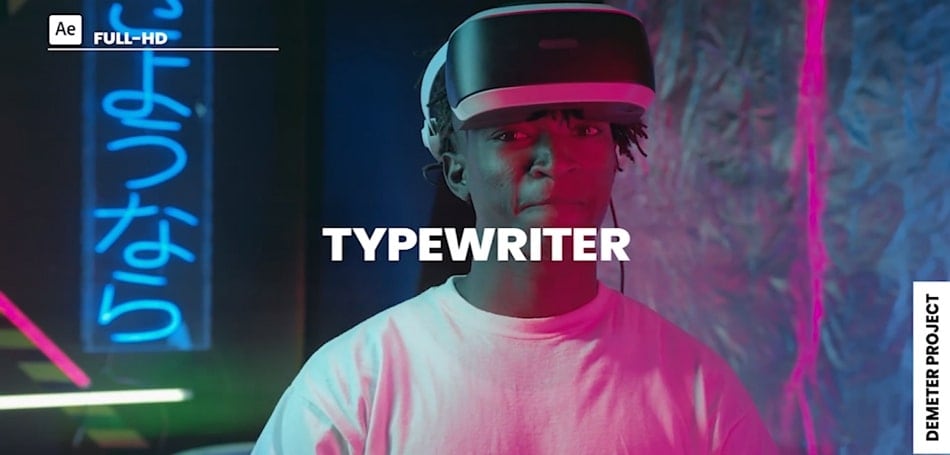 typewriter template after effects