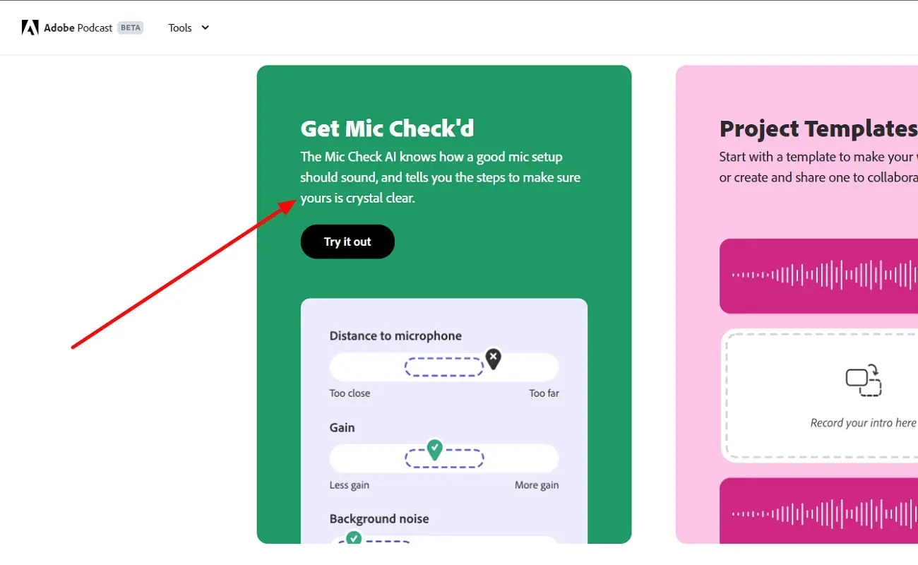 open mic checking tool