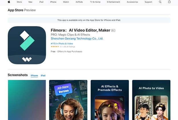 استخدام filmora في iphone