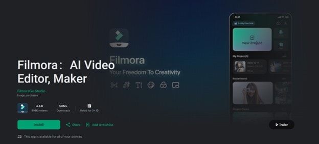 Filmora para Android