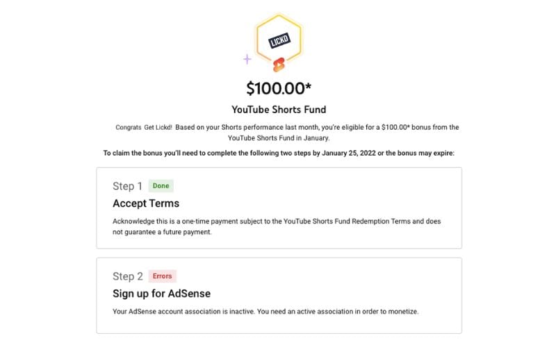 Youtube Shorts Fund Einnahmen