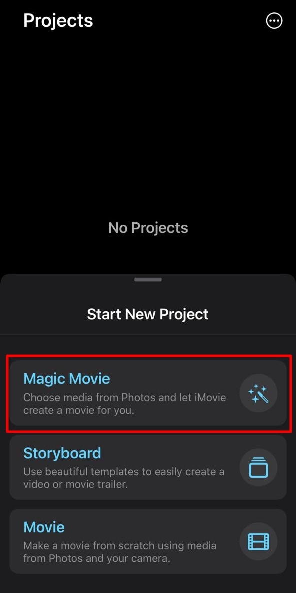 start project and add video