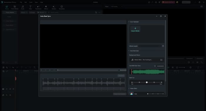 Auto Beat Sync filmora