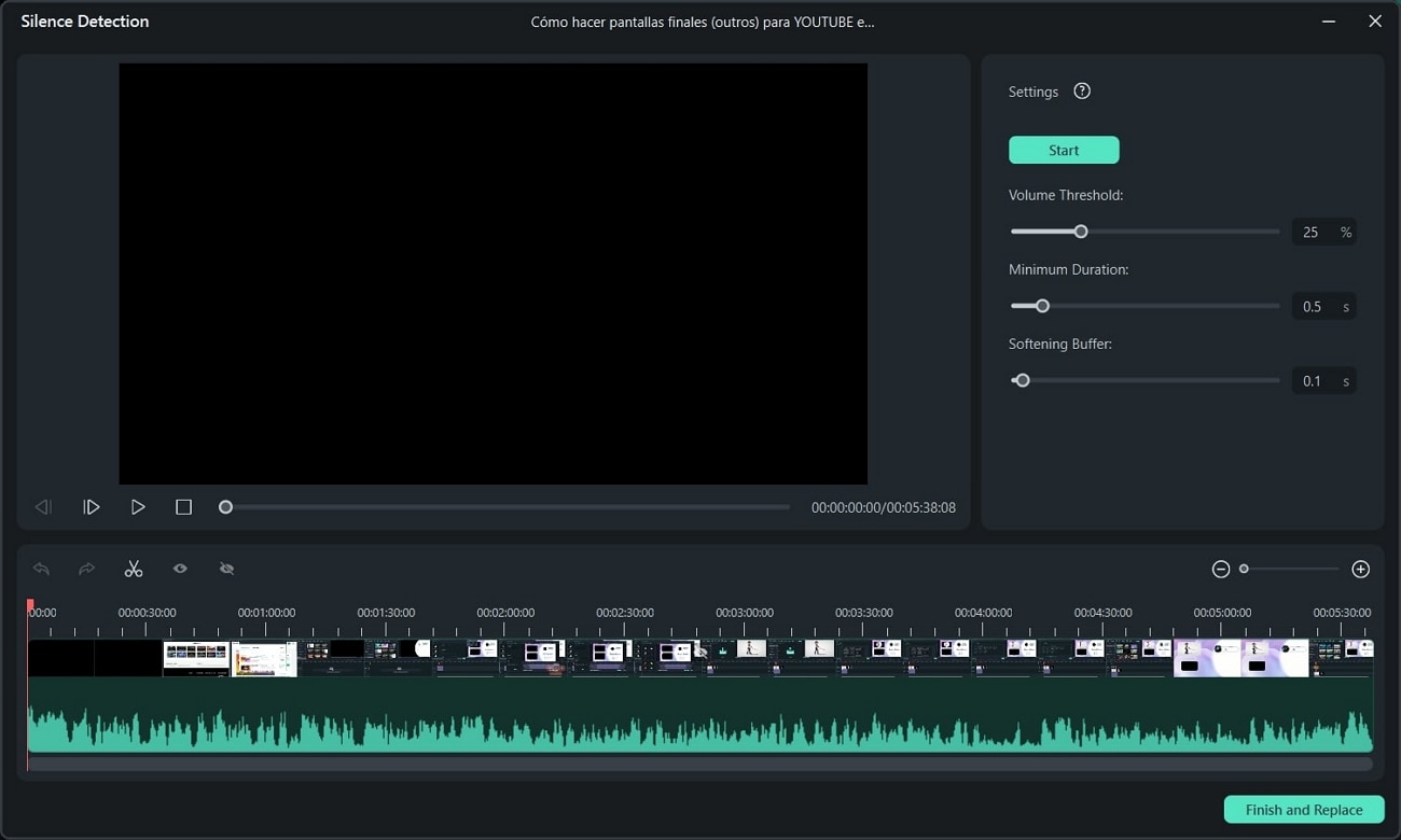 silence detection filmora