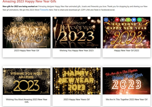 best animations new year gifs