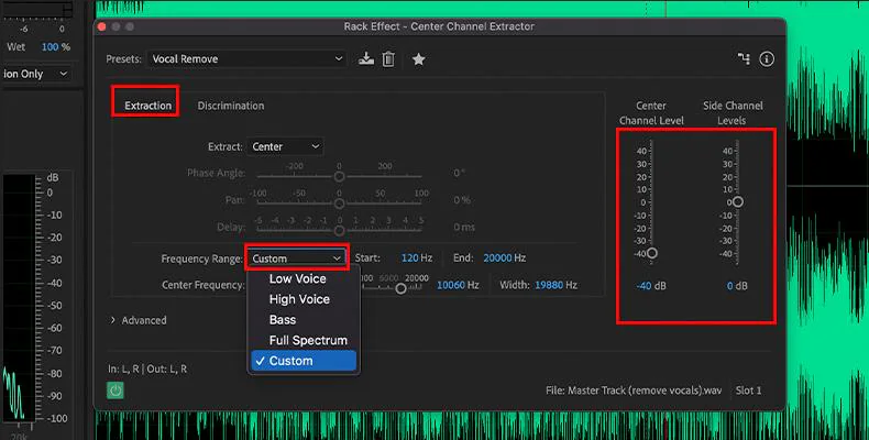 adobe audition customise setting