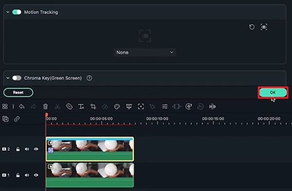 start motion tracking and save settings