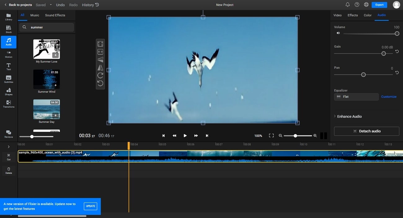 flixier video volume booster