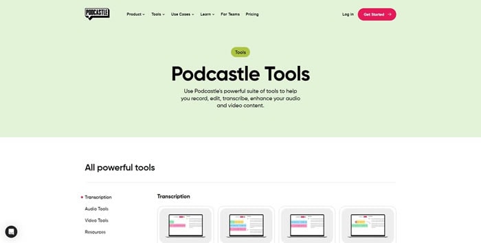 podcastle ai tools
