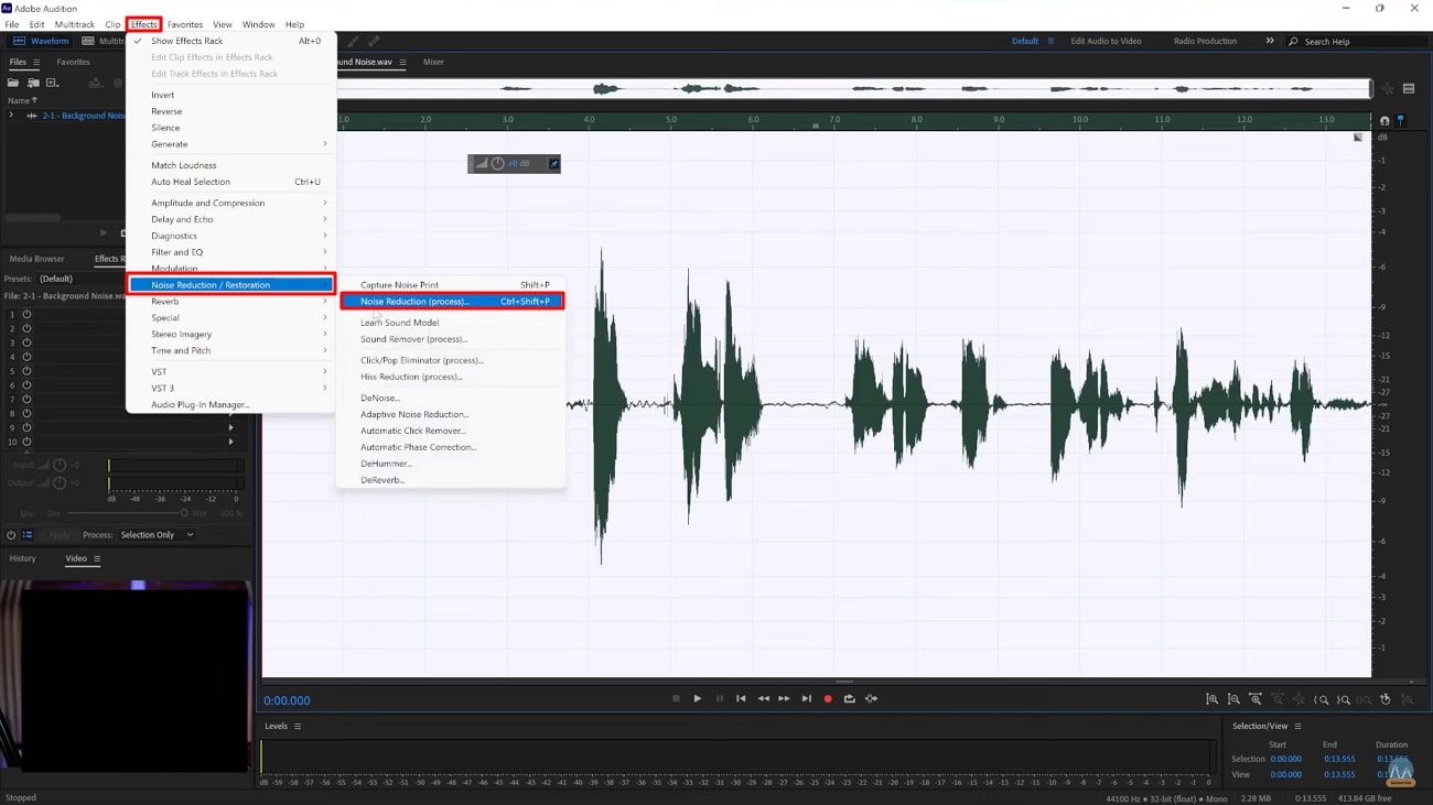 look for noise reduction feature