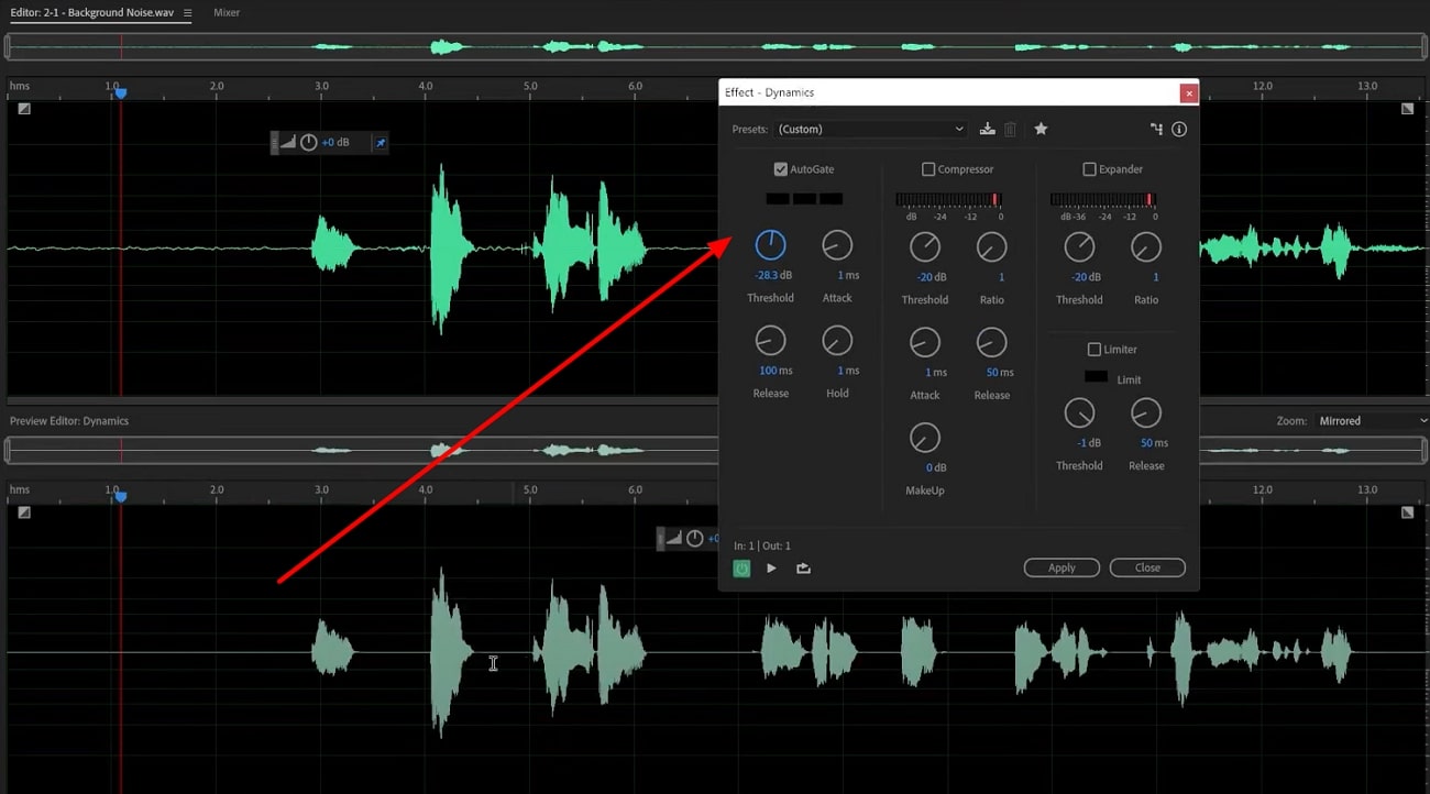 configurar preajustes y aplicar filtros