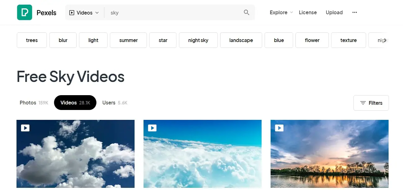 pexels sustituir fondos de cielo