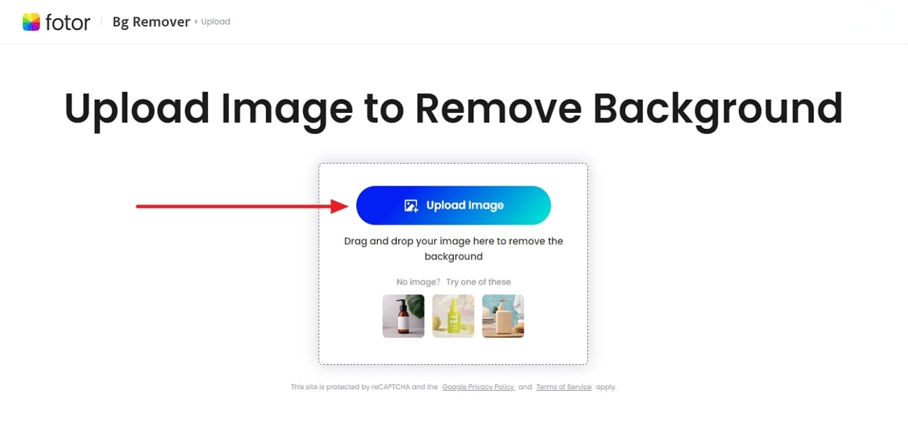 upload an image to remove background