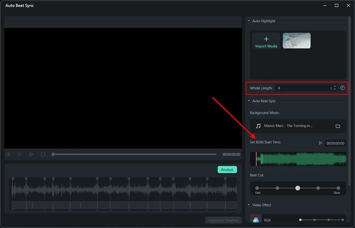 set synchronization parameters