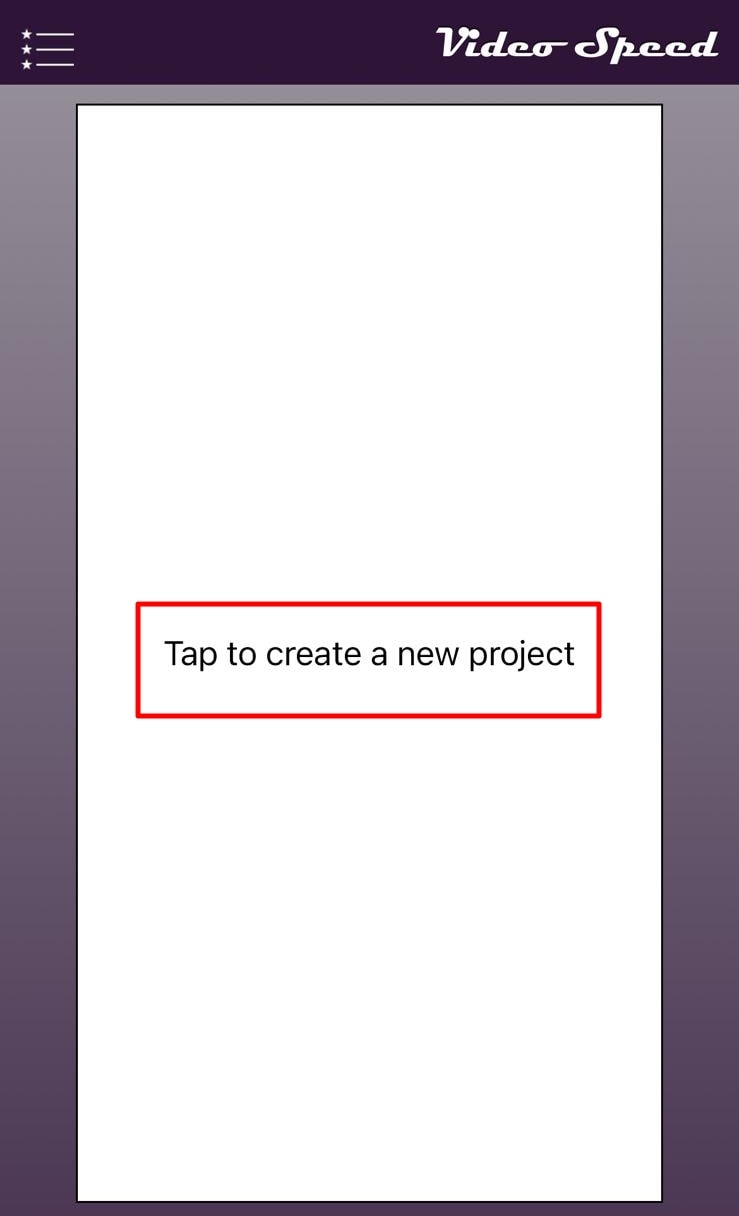 create new project in app