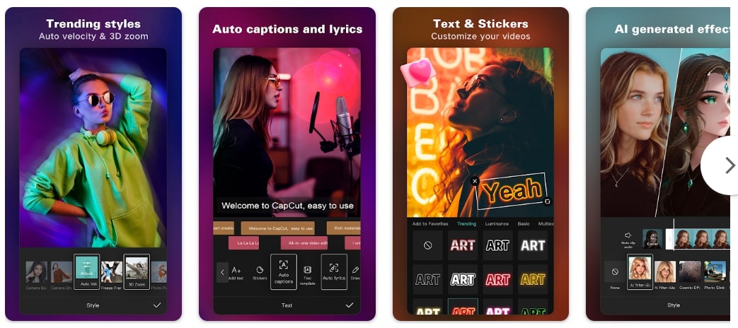 CapCut - app de vídeo em câmera lenta