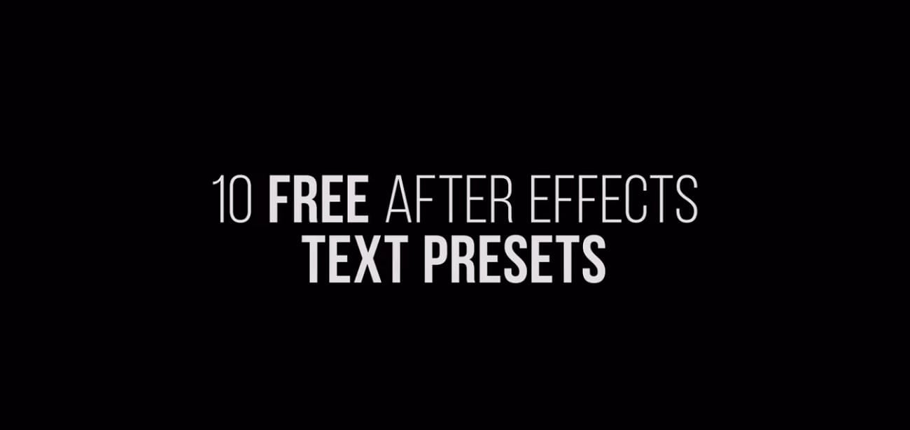 after effects presets template