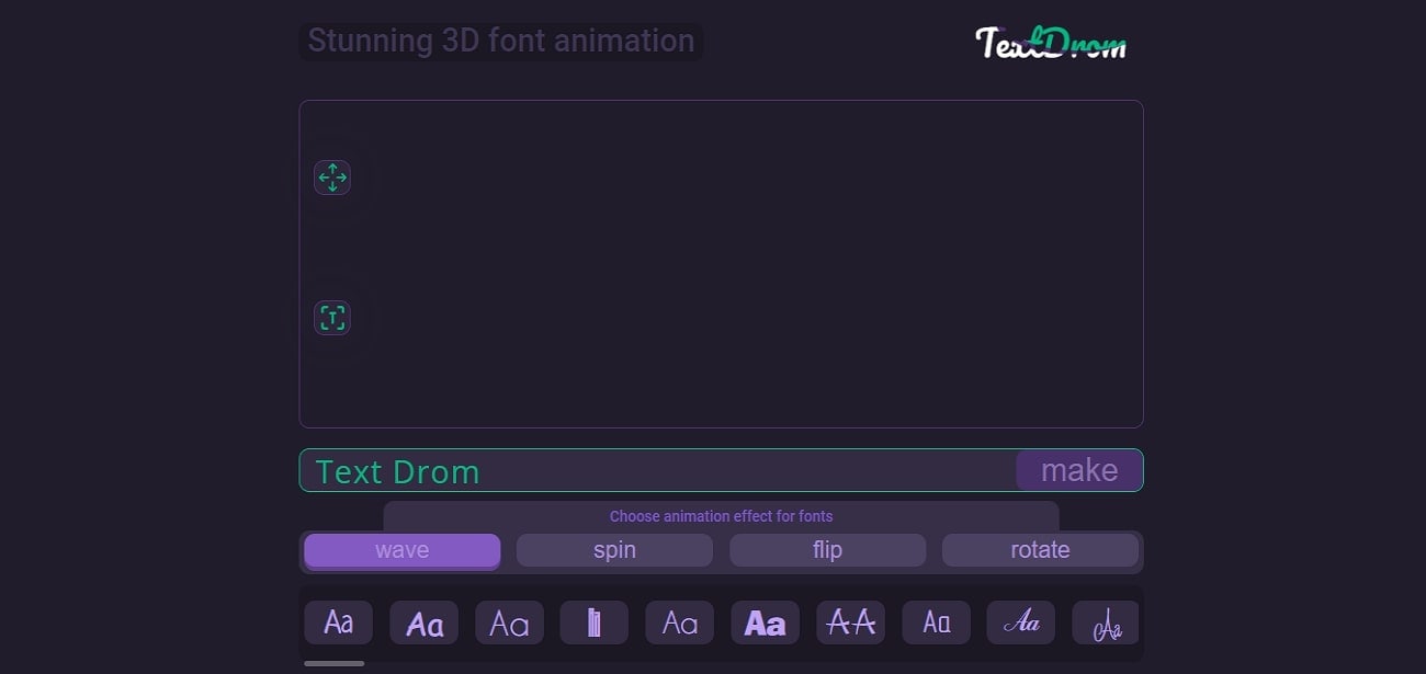 herramienta para animación de texto textdrom