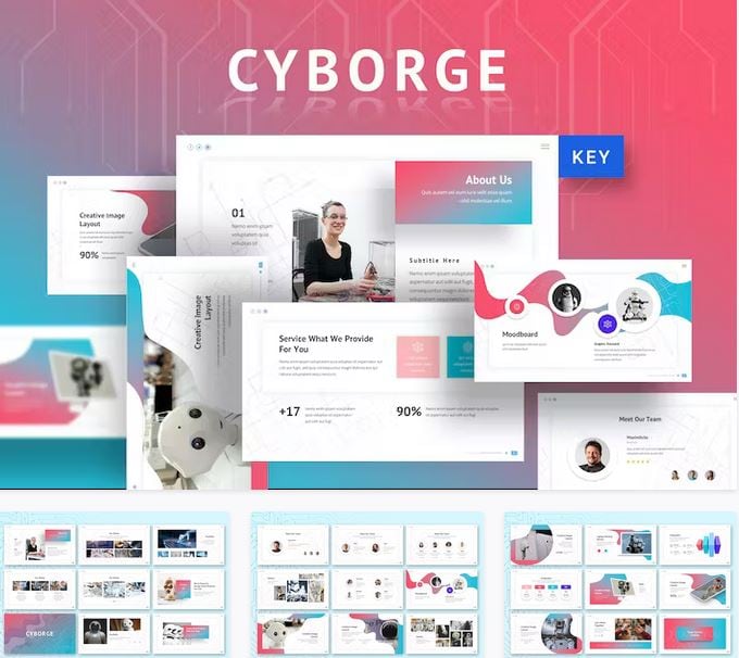 cyborge - ai keynote template