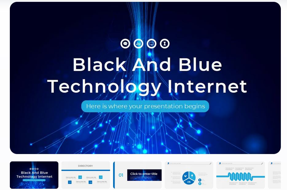black blue technology internet design