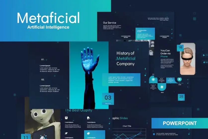 metaficial artificial intelligence powerpoint template
