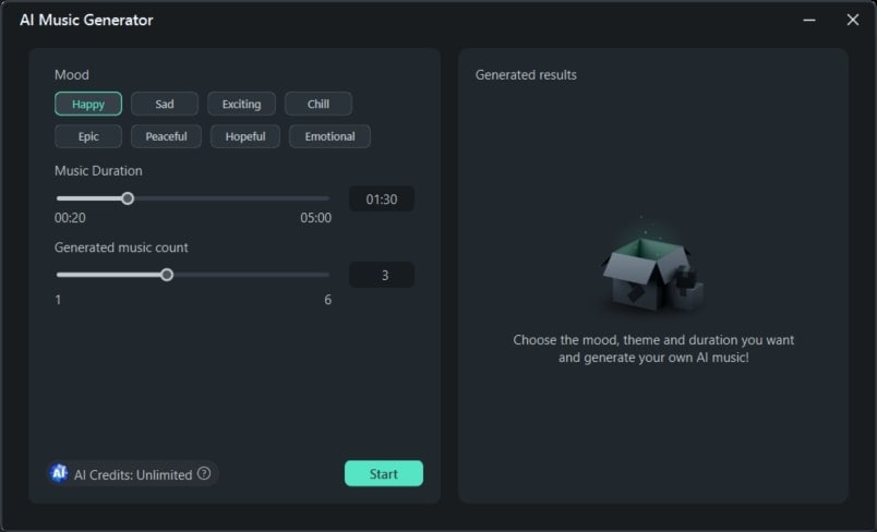 filmora ai music generator