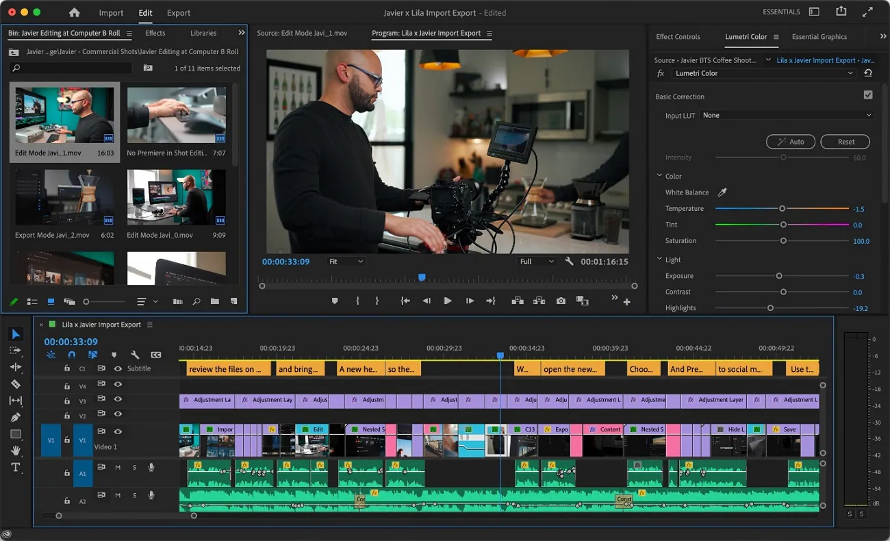 adobe premiere pro mejora de audio ia