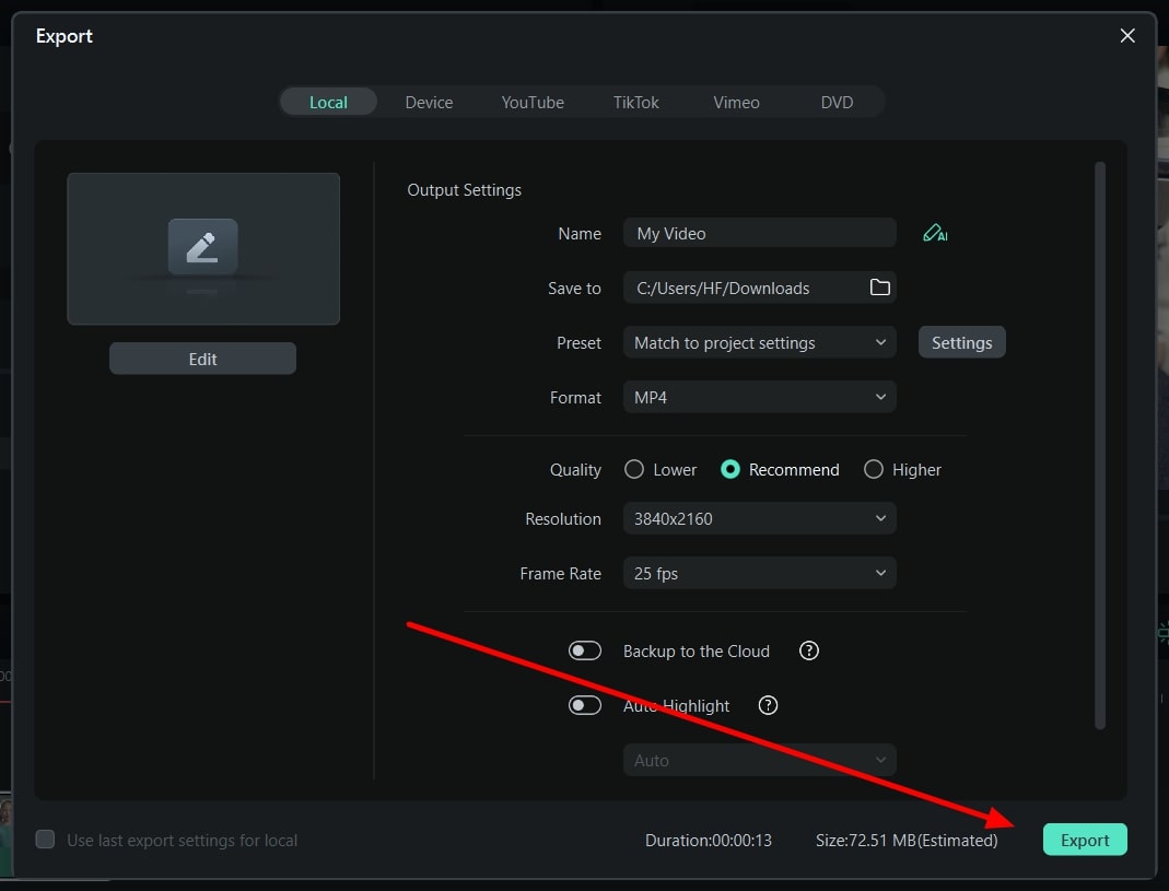 set masking and export