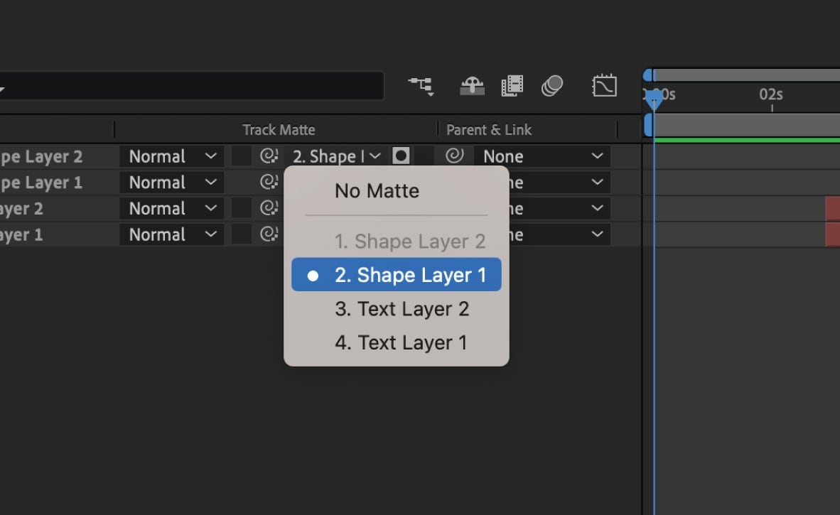 select track matte layer