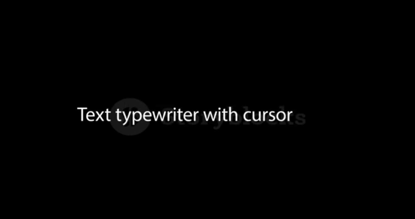 typewriter with cursor template