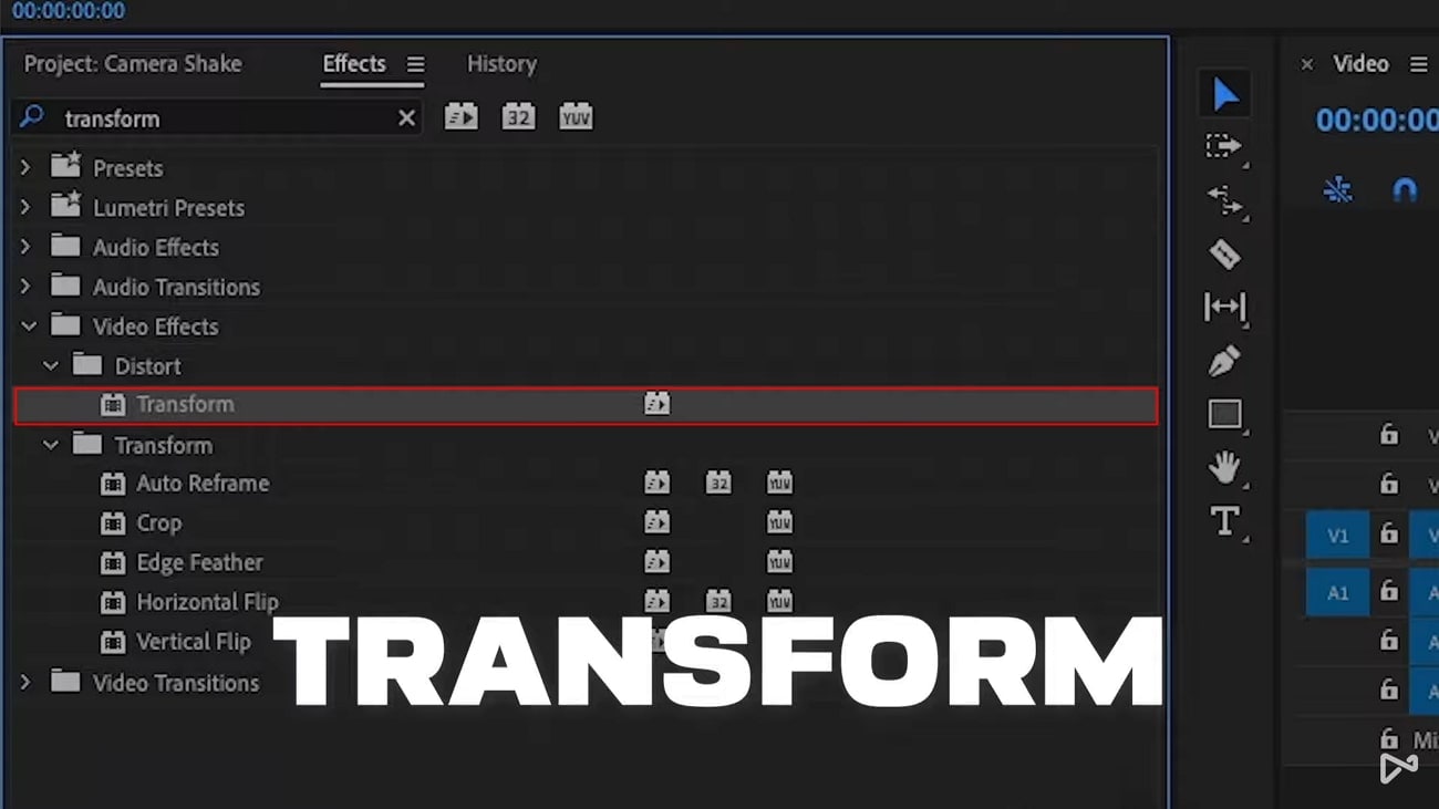 اختيار مؤثر transform