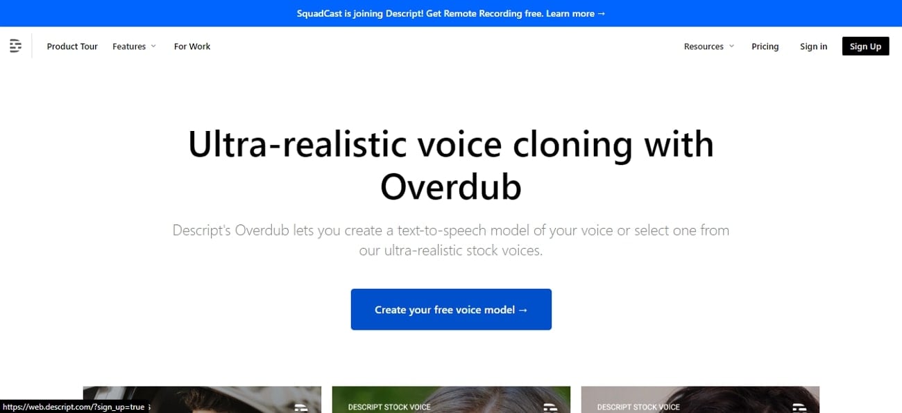 overdub voice cloning ai