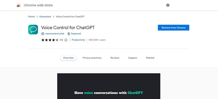 voice control for chatgpt download