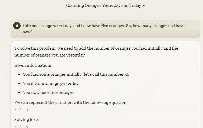 orange counting test claude