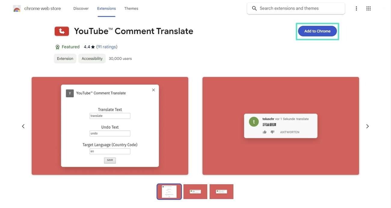 add translate extension to chrome