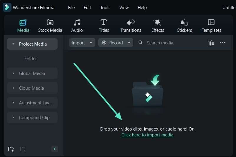 drag and drop media to filmora