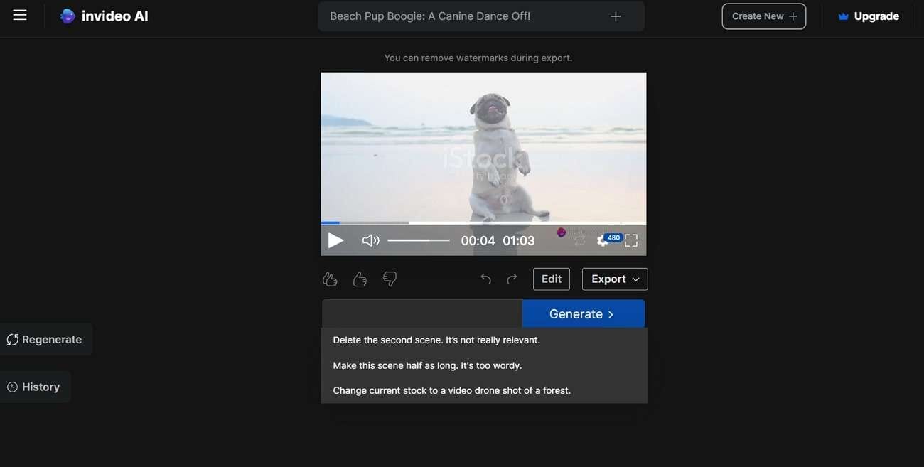 invideo ai text to video generator