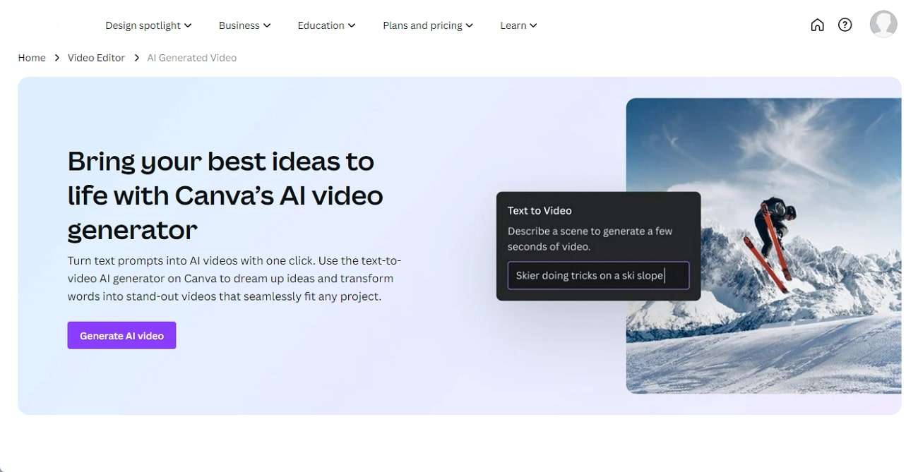 canva text to video ai