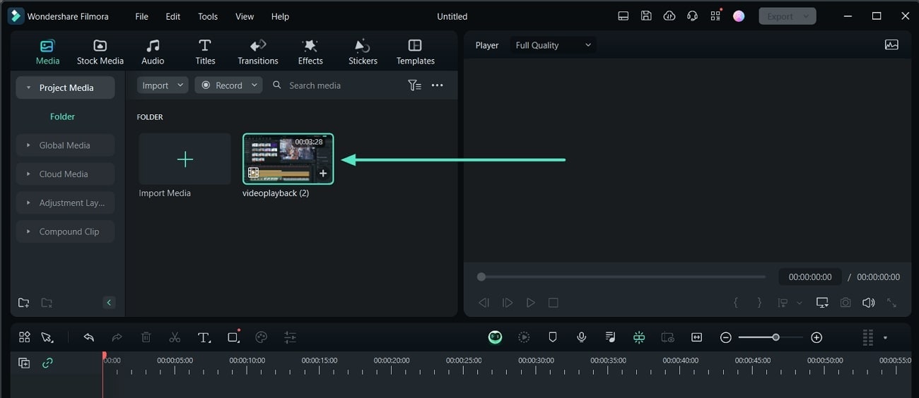 add video to filmora for translation