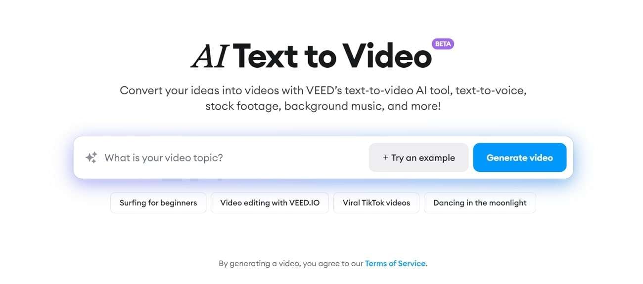 veed io text to video