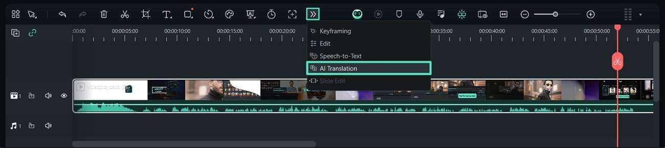 look for ai translate feature