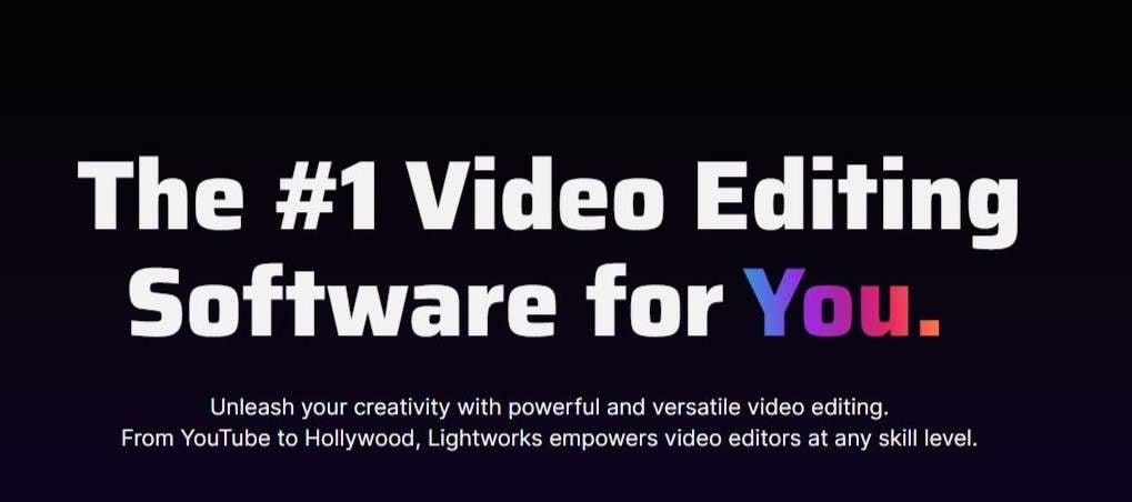 promotional video editing software lightworks