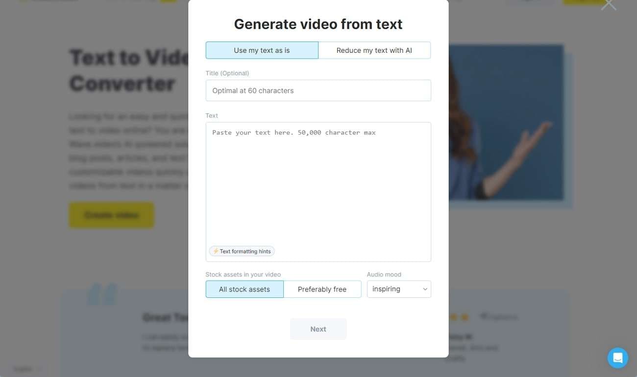 wave.video text to video generator