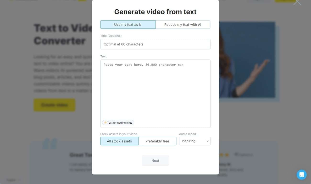 Wave.video Text zu Video Generator